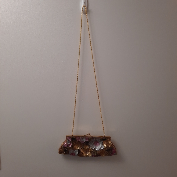 Clutch with sequins in gold silver brown pink - Picture 5 of 6